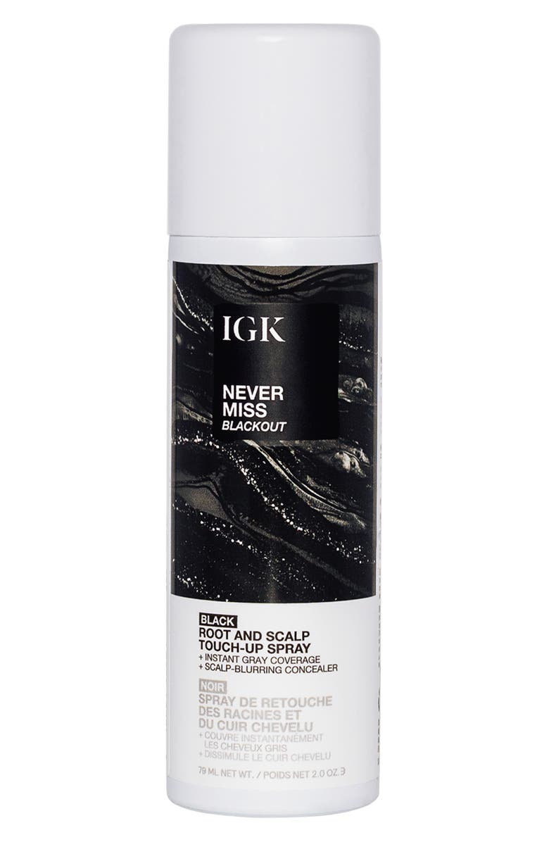 IGK Never Miss Root & Scalp Touch-Up Spray, Main, color, Black