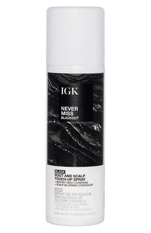 Igk Never Miss Root & Scalp Touch-up Spray In Black