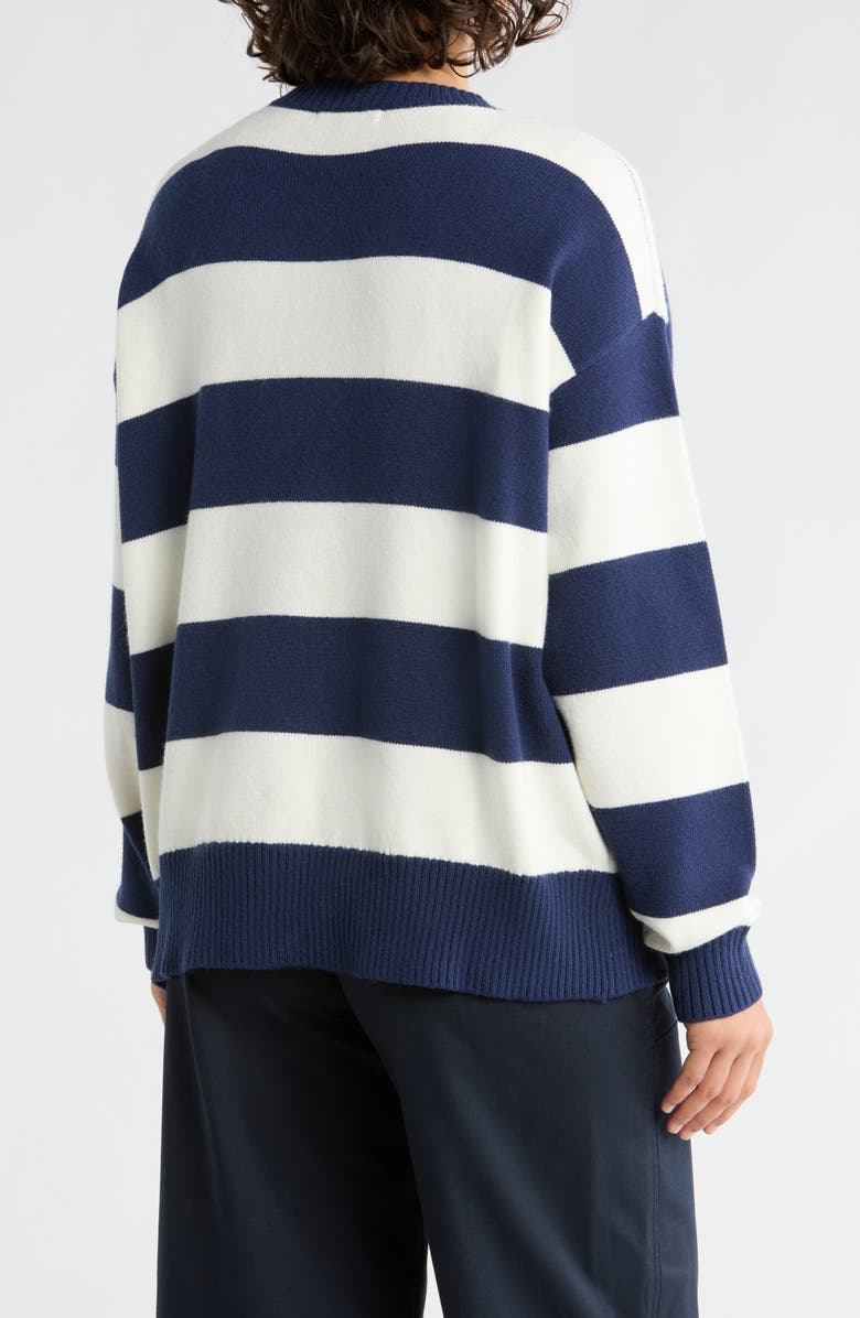 Vigoss Rugby Stripe Sweater, Alternate, color, Navy Combo
