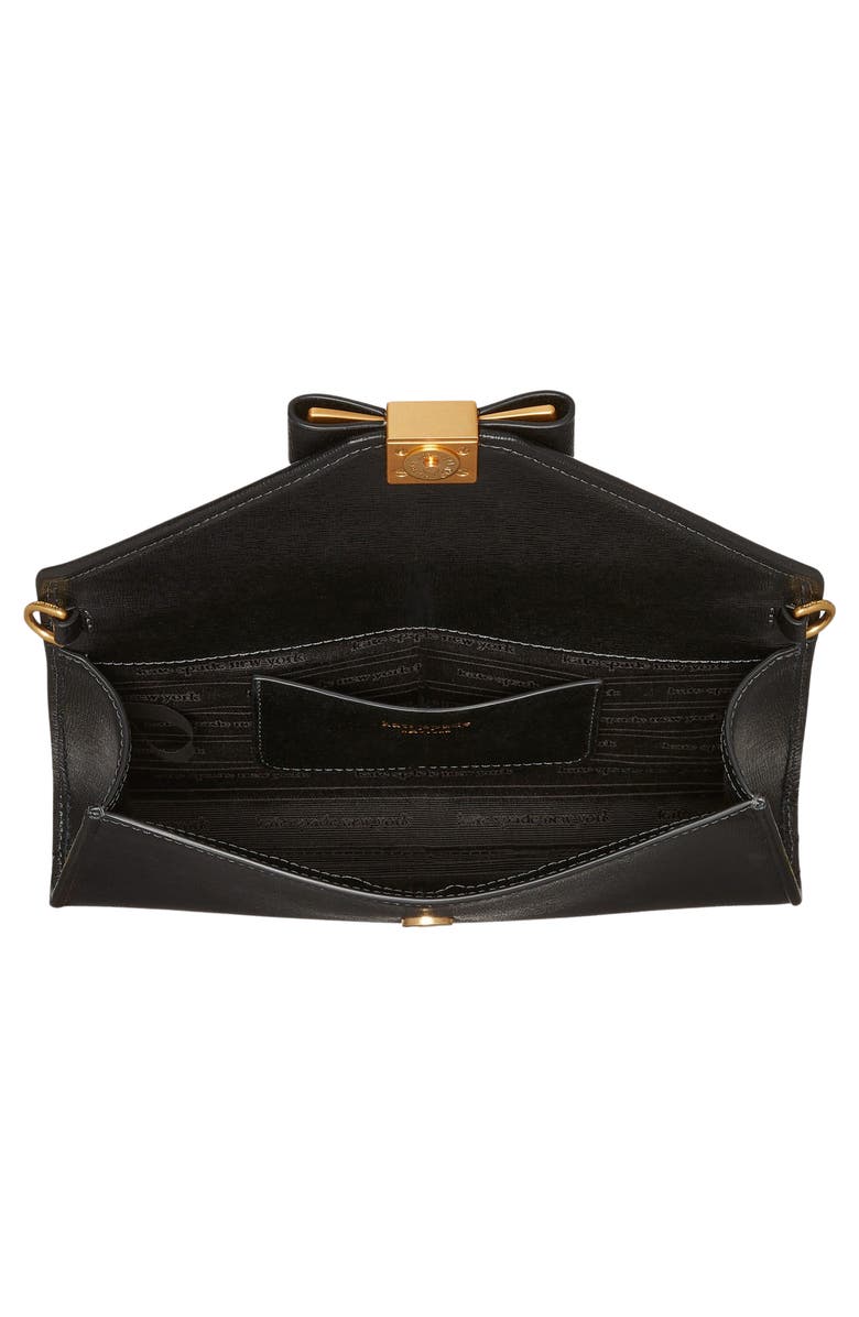 Kate Spade New York morgan bow saffiano leather wallet on a chain, Alternate, color, 