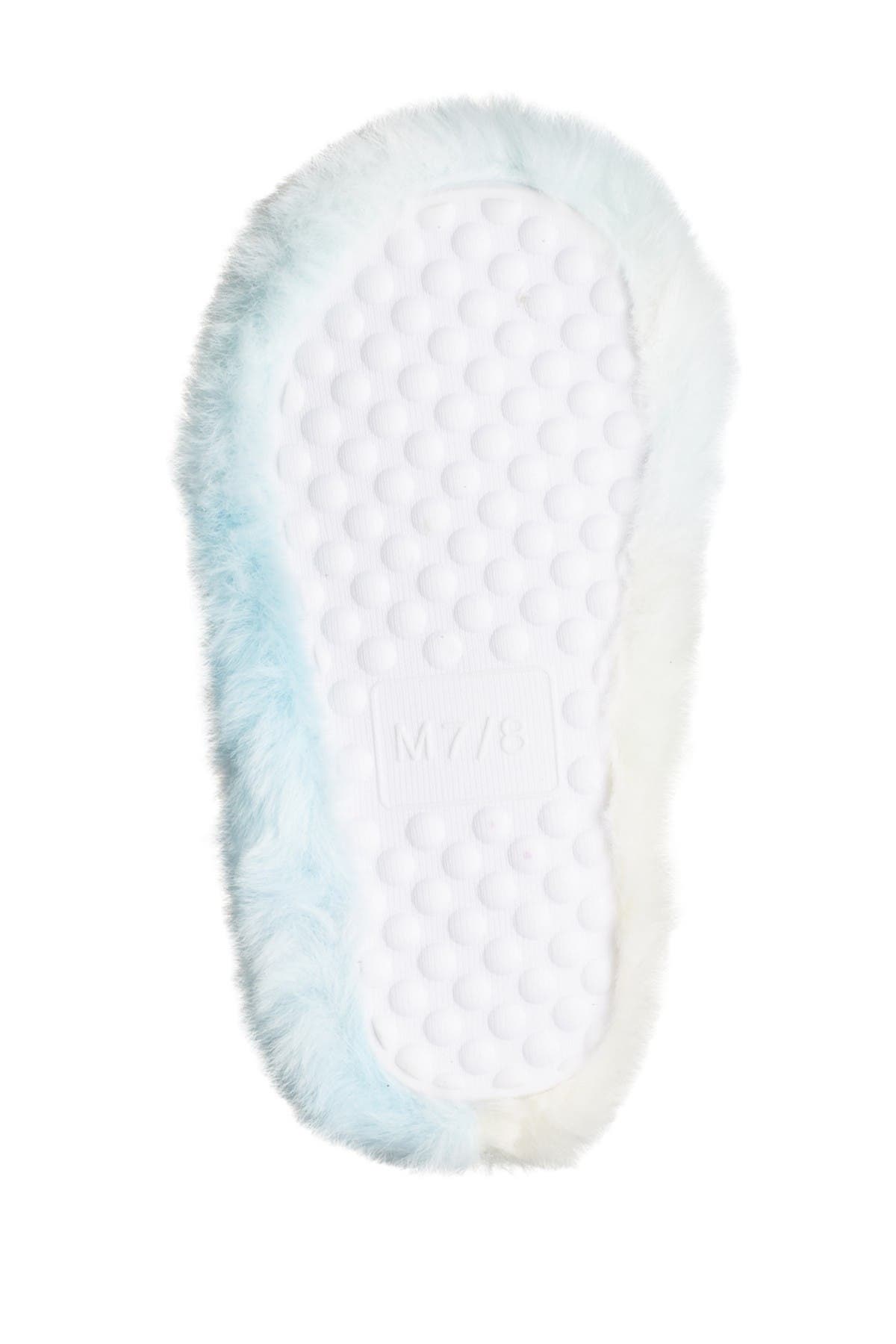 Kensie Girl Heart Slingback Faux Fur Slide Slipper, Alternate, color, 