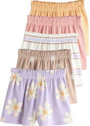 NEXT 5-Pack Stretch Cotton Frill Hem Shorts