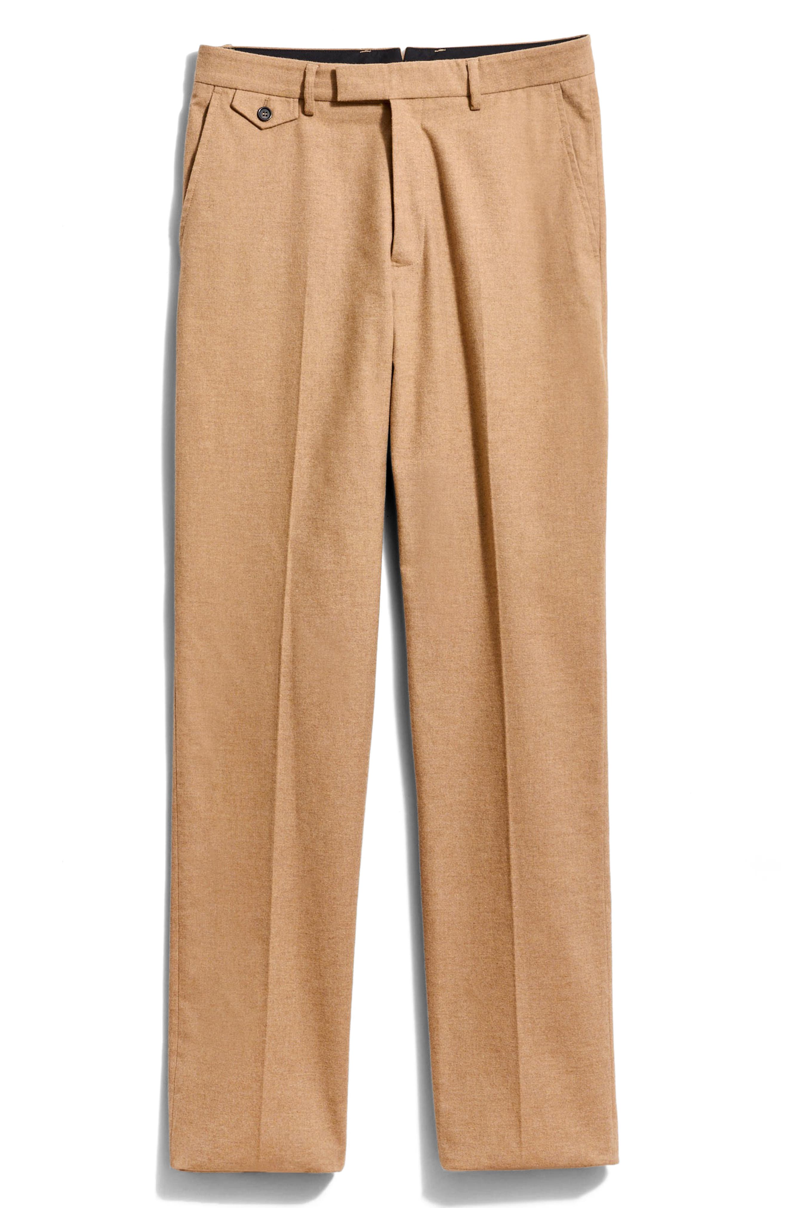 Flat Front Cotton Flannel Dress Pants - image 5