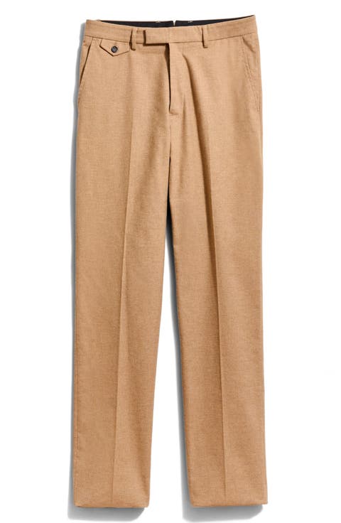 Flat Front Cotton Flannel Dress Pants