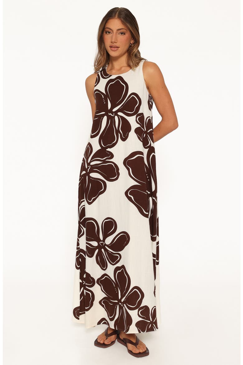 Navina Maxi Dress, Alternate, color, BROWN FLORAL