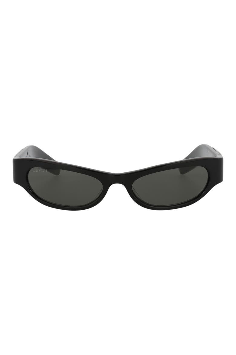 53mm Cat Eye Sunglasses, Main, color, BLACK BLACK GREY