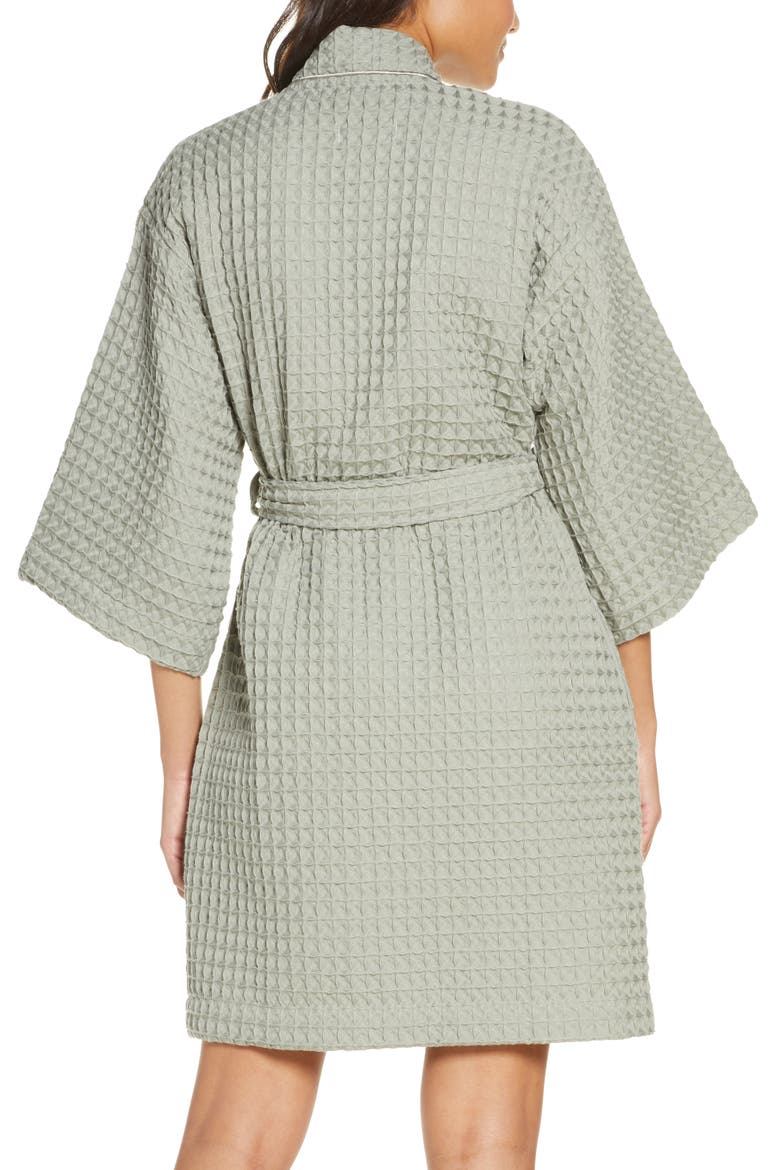 Modern Waffle Robe, Alternate, color, GREEN HALO