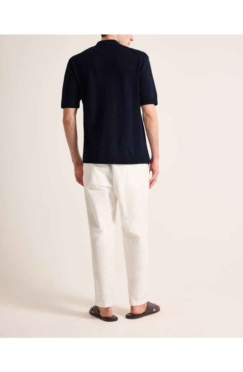Orlebar Brown Roddy Relaxed Fit Chevron Stripe Knitted Shirt, Alternate, color, Night Iris/Cashew Stripe