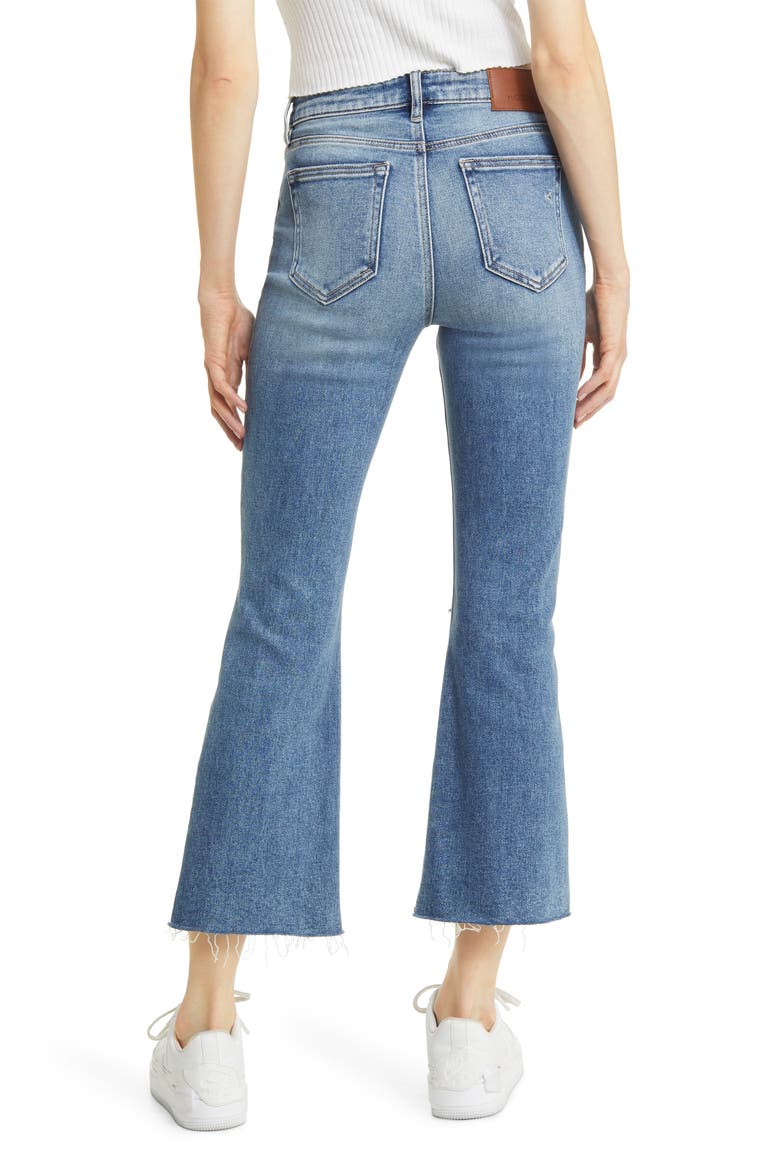 Happi Ripped Step Hem Crop Flare Jeans, Alternate, color, VINTAGE