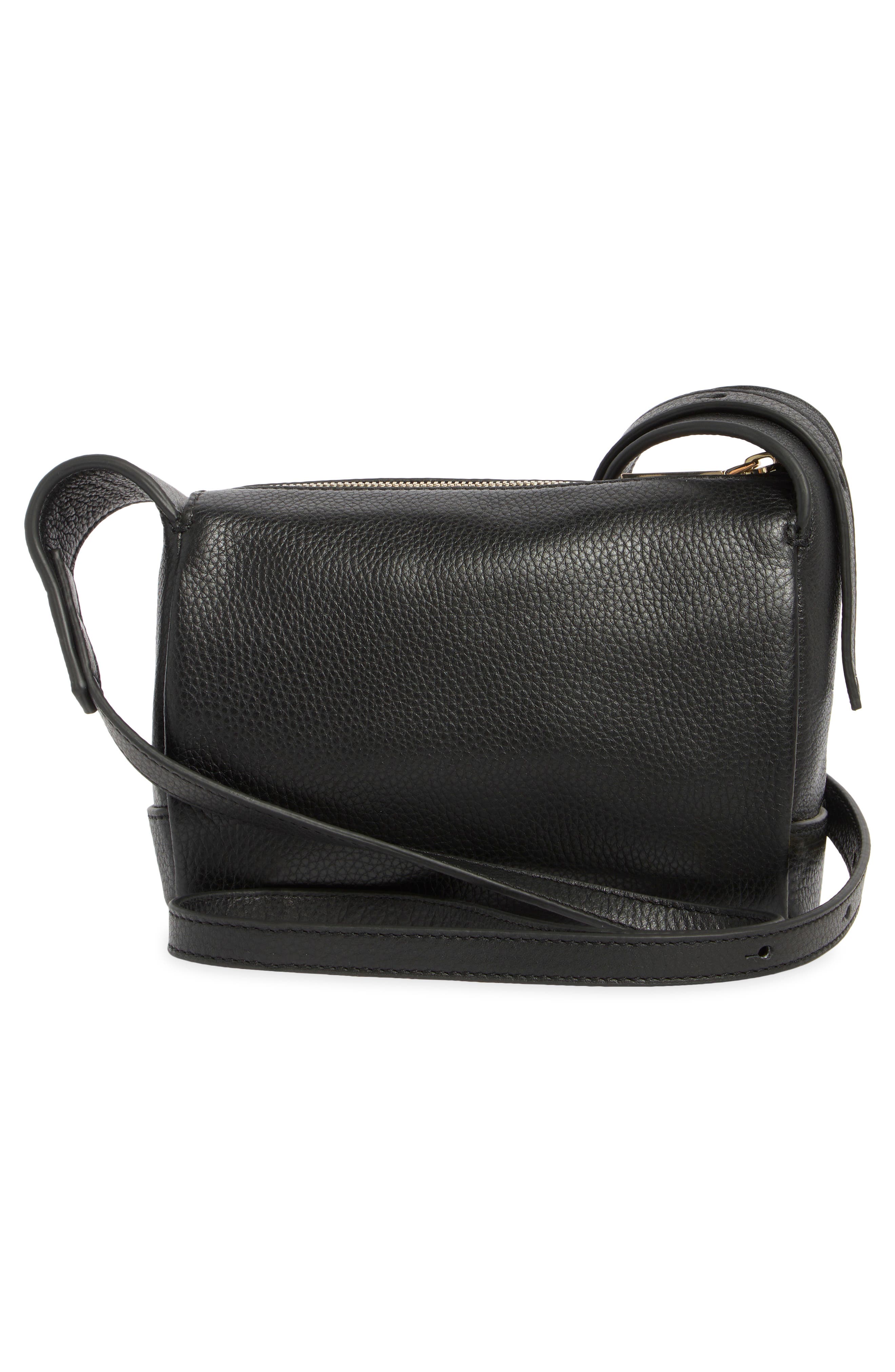 Thacker Ashley Leather Crossbody Bag, Alternate, color, Black