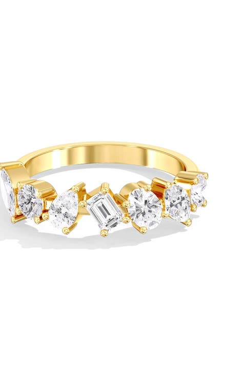 Seven Stone Multi-Shape Lab Diamond Band in 14K Gold