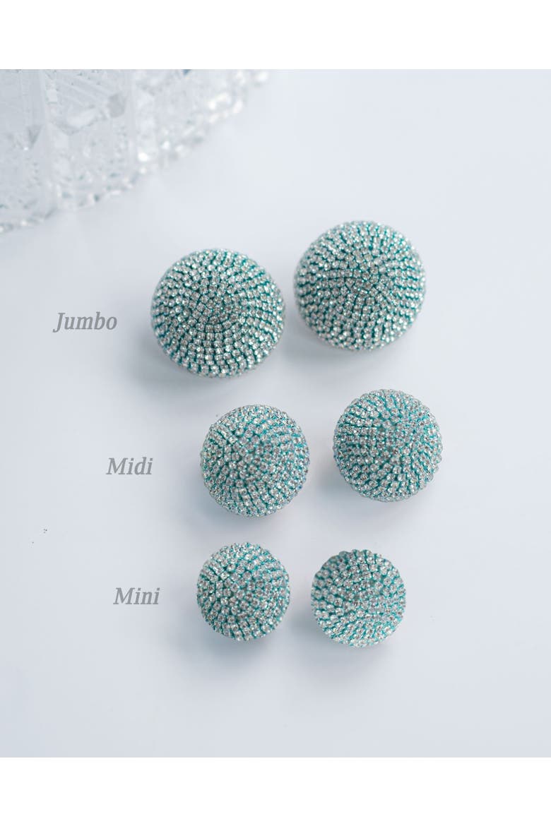 Gaia Glam Mini Earrings, Alternate, color, Baby Blue