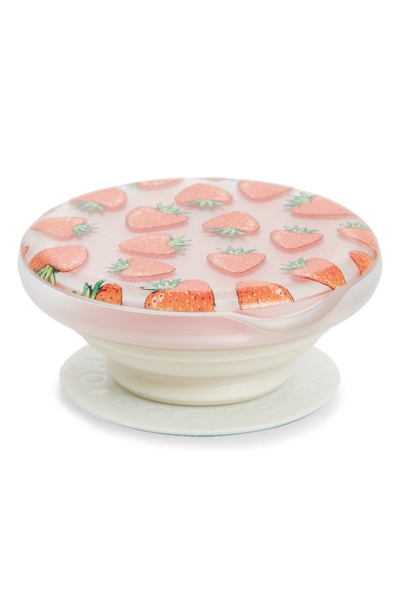 POPSOCKETS PopGrip Lips Strawberry Cell Phone Grip & Stand, Main, color,