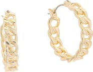 Juvell Curb Chain Hoop Earrings