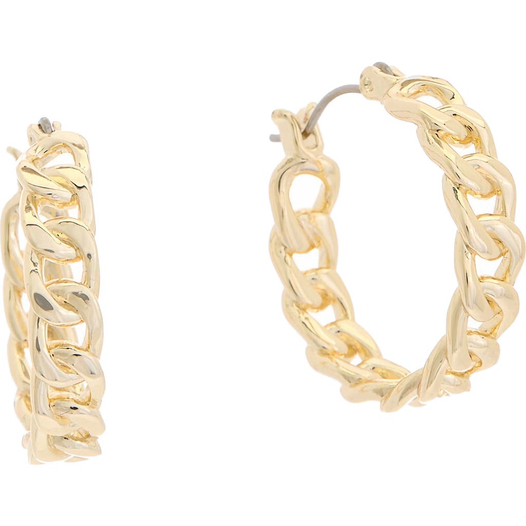 Juvell Curb Chain Hoop Earrings in Yellow at Nordstrom Rack