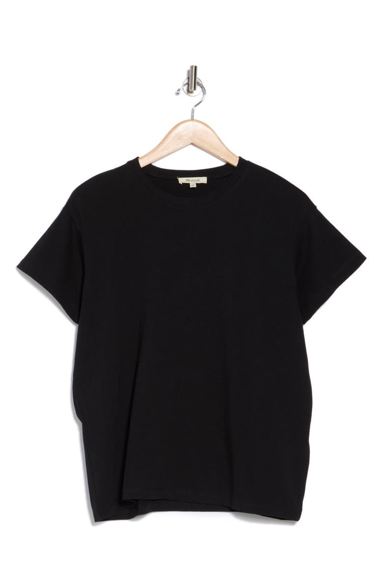 Madewell Oversize Cotton T-Shirt, Alternate, color, Jet Black