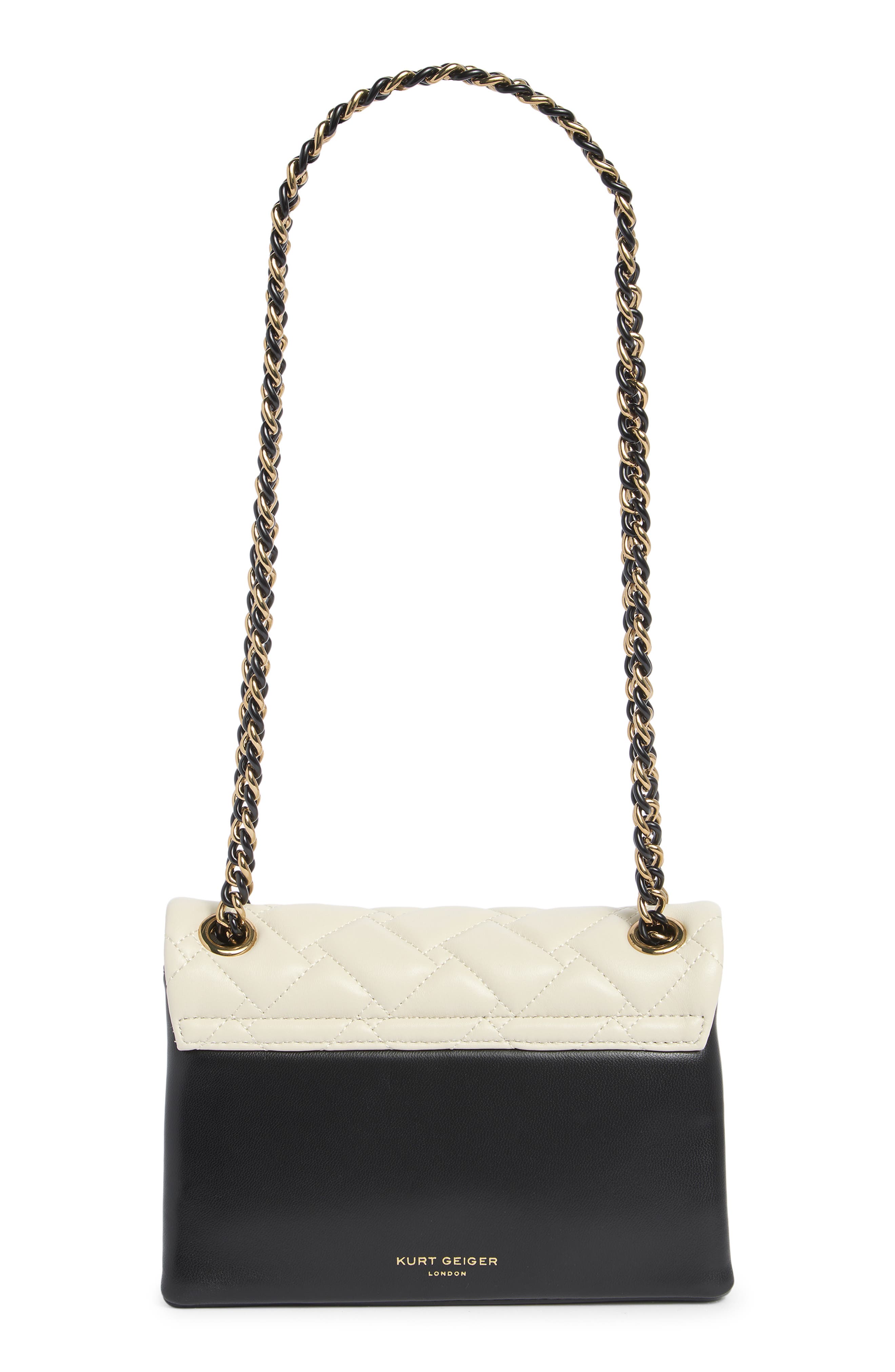 Kurt Geiger London Mini Kensington Leather Convertible Shoulder Bag, Alternate, color, Charcoal