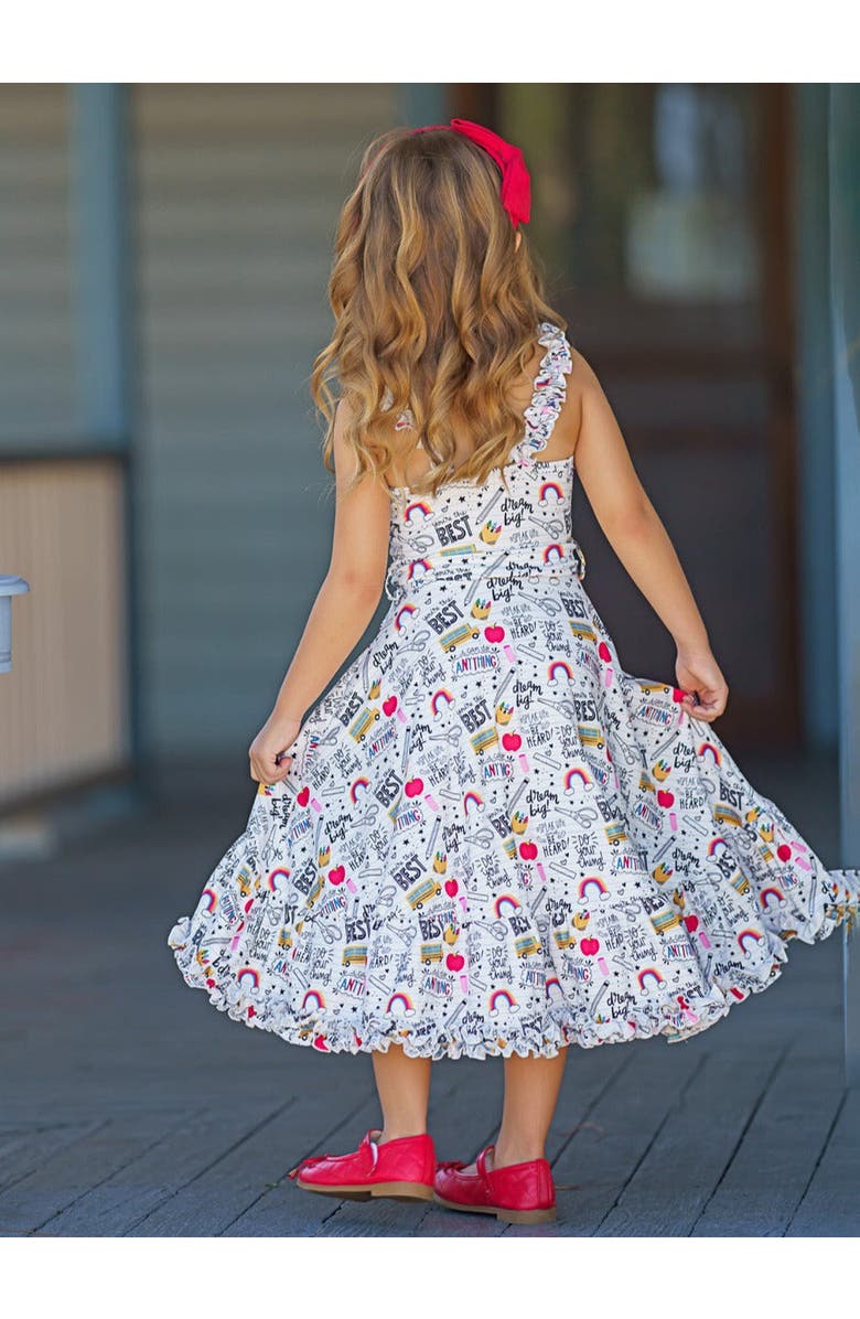 Mia Belle Girls Girls Do Your Thing Doodle Hi-Lo Dress, Alternate, color, White