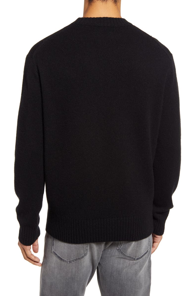FRAME Cashmere Crewneck Sweater, Alternate, color, Noir
