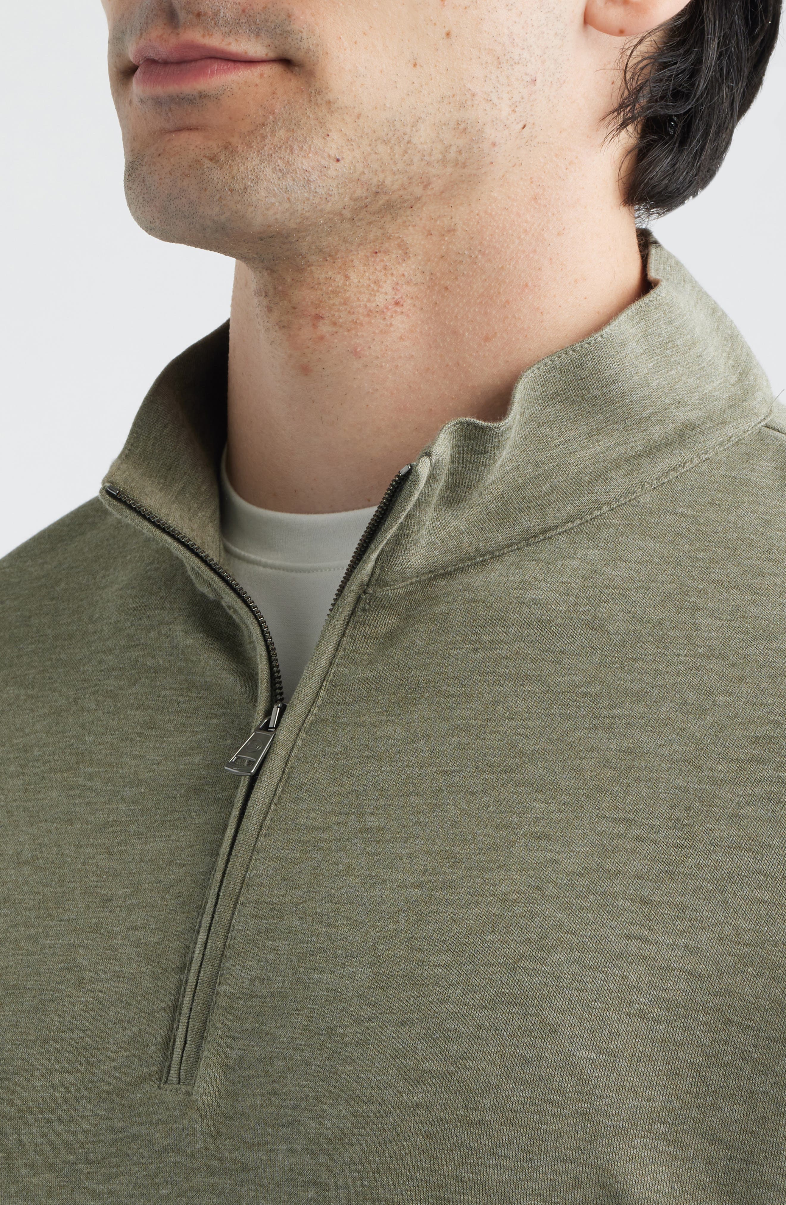 Мужские свитеры Peter Millar Comfort Interlock Organic Cotton Blend Quarter Zip Pullover — фото 4