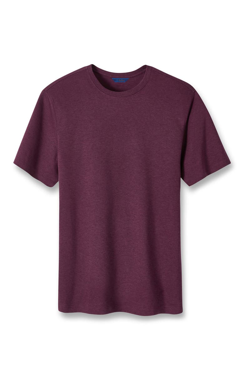 Cotton Interlock T-Shirt, Main, color, MERLOT