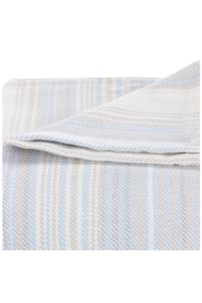 Sandy Shore Stripe Cotton Blanket, Alternate, color, PALE BLUE