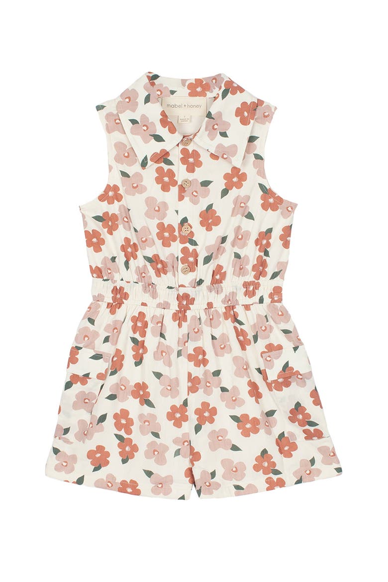 Mavery Floral Romper, Main, color, Pink