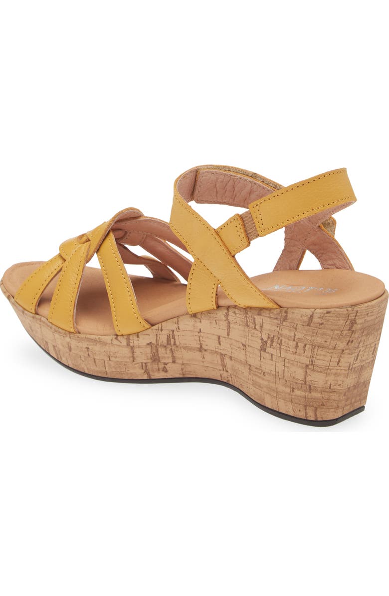 Naot Tropical Platform Wedge Sandal, Alternate, color, Marigold Leather