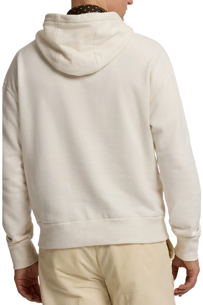Felpa Bear Appliqué Cotton & Cashmere Hoodie, Alternate, color, CLASSIC CREAM