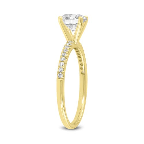 Luvmyjewelry Kara 14k Yellow Gold Round Lab Grown Diamond Engagement Ring In 14k Yellow Gold