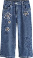 NEXT Kids' Floral Appliqué Jeans