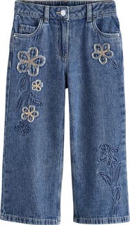 NEXT Kids' Floral Appliqué Jeans