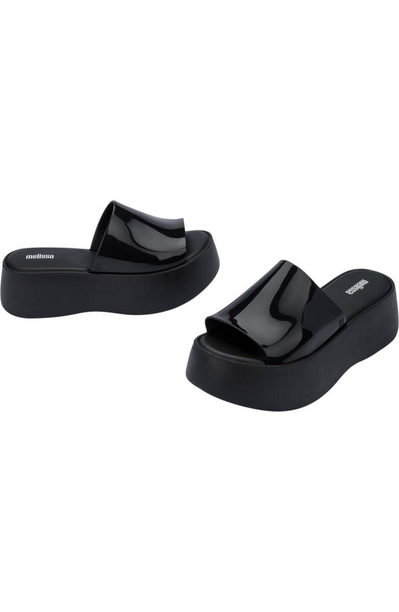 Melissa Becky Water Resistant Platform Sandal, Alternate, color, Black