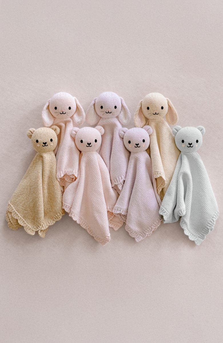 cuddle+kind Baby Bunny Lovey & Soother Blanket, Alternate, color, Beige