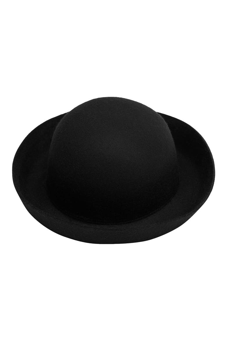 Wool Bowler Hat, Main, color, BLACK