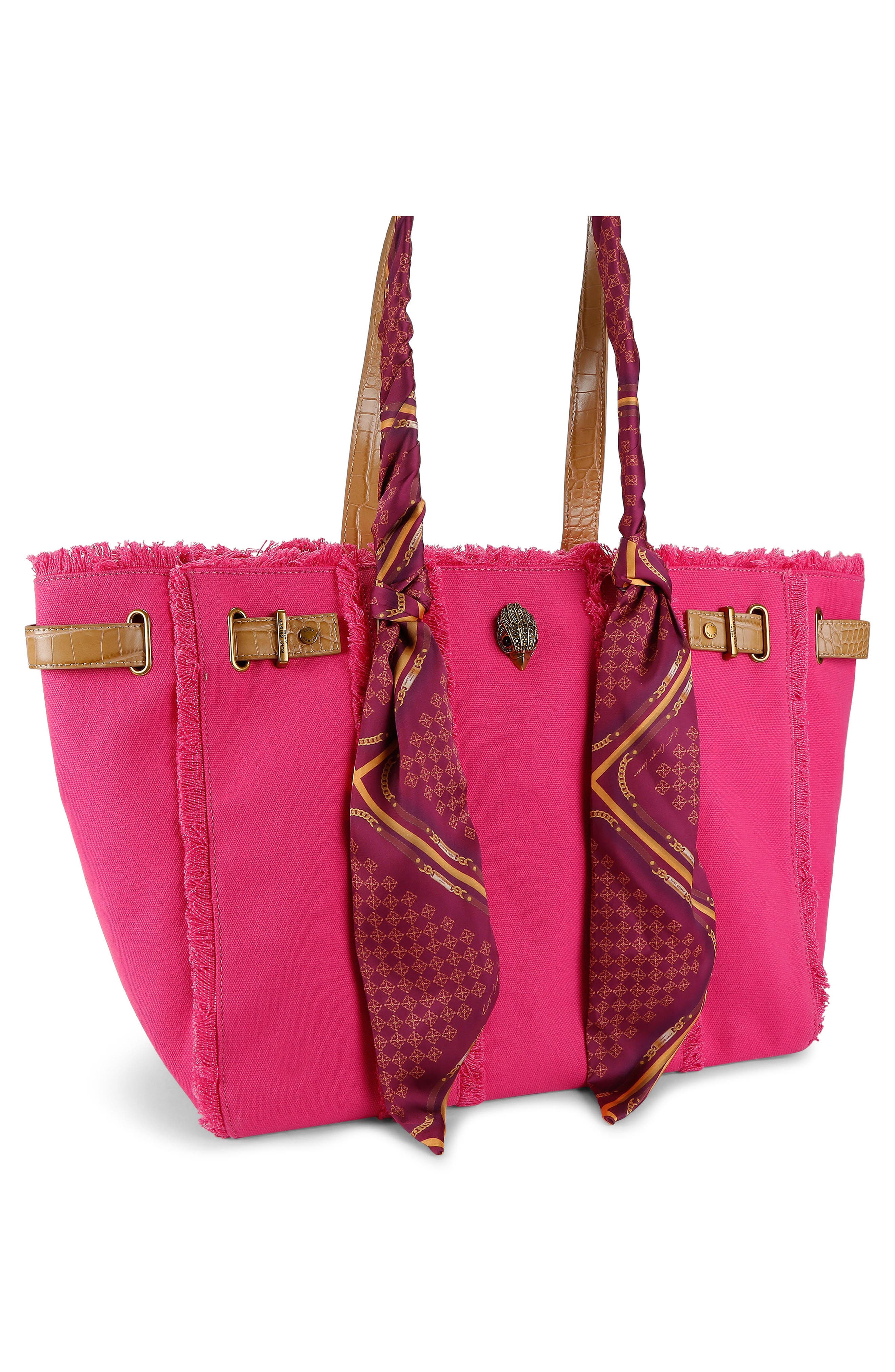 Sloane Shopper Scarf Tote, Alternate, color, FUCHSIA