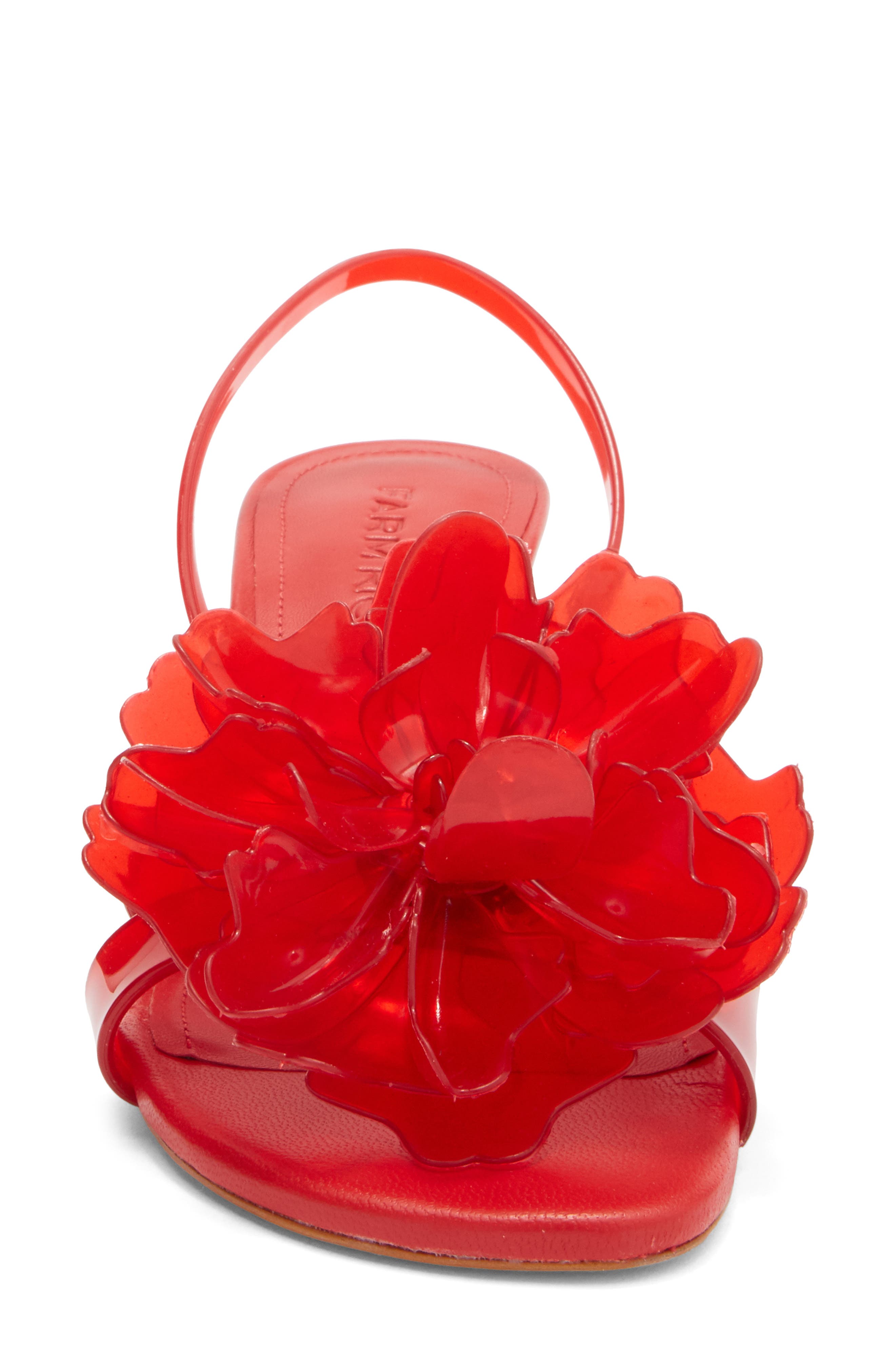FARM Rio Flower Jelly Slingback Sandal, Alternate, color, Scarlet
