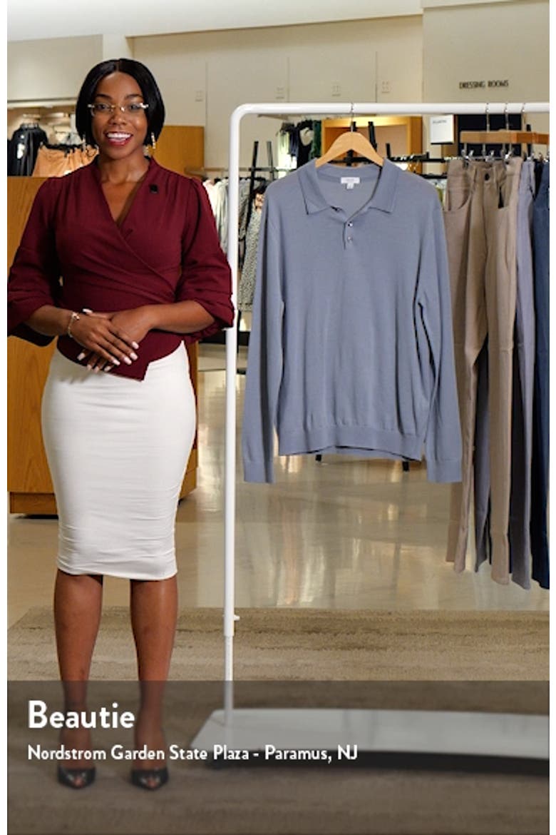 Trafford Long Sleeve Wool Polo Sweater video