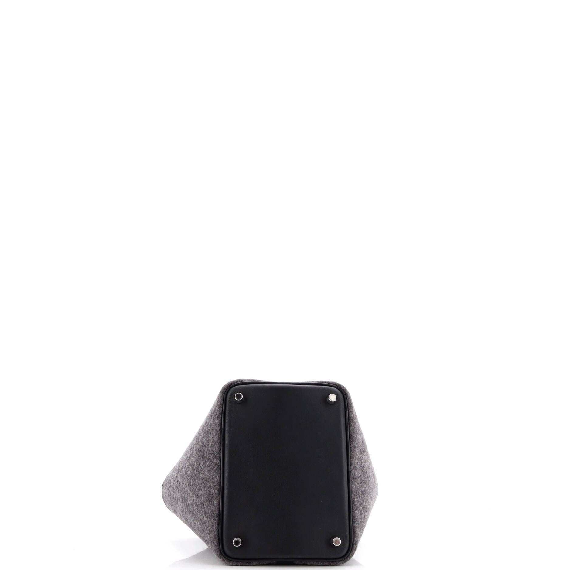 Pre-Owned Hermes Picotin Lock Bag Felt with Leather PM, Alternate, color, Gris Moyen