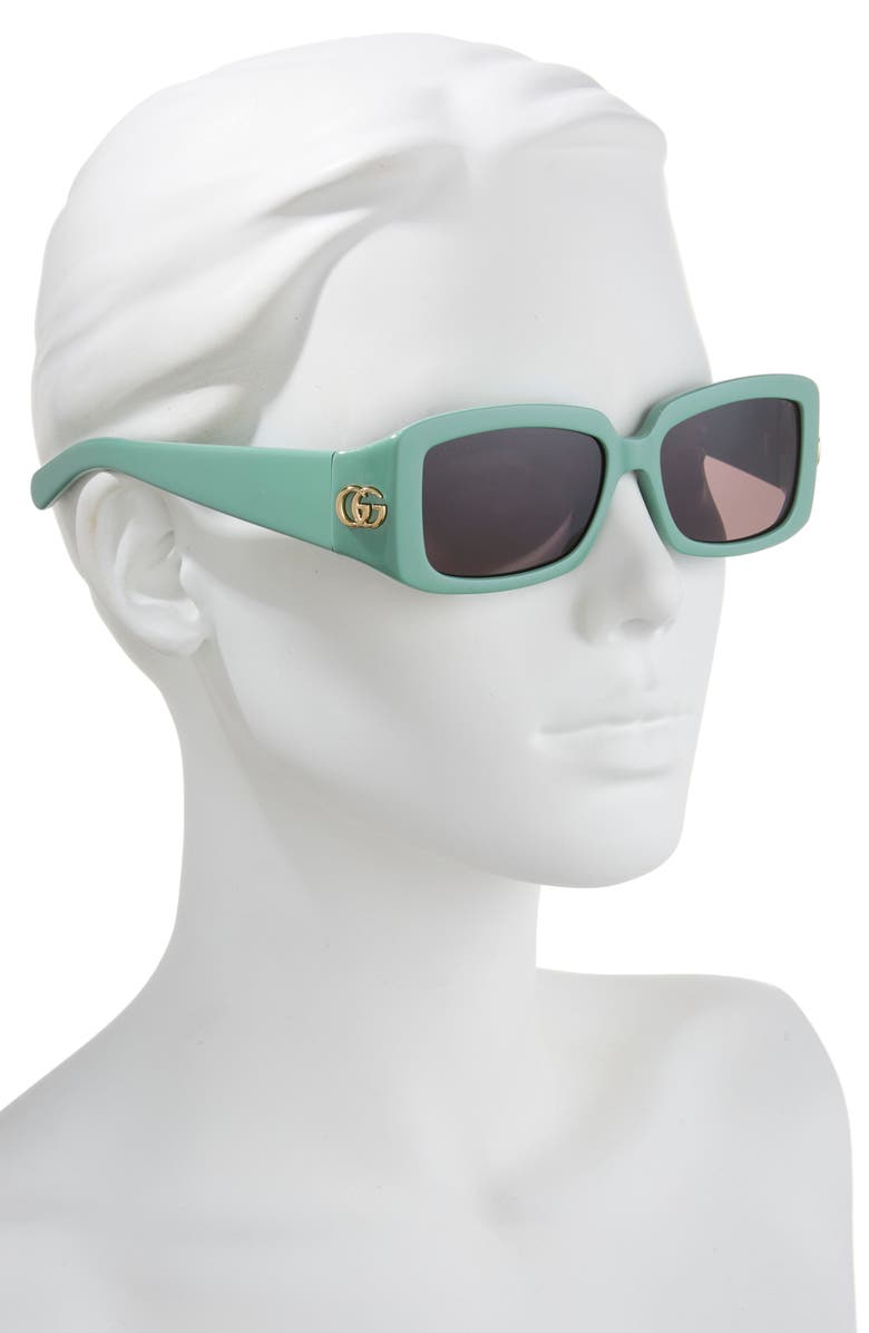 Gucci 54mm Rectangle Sunglasses, Alternate, color,