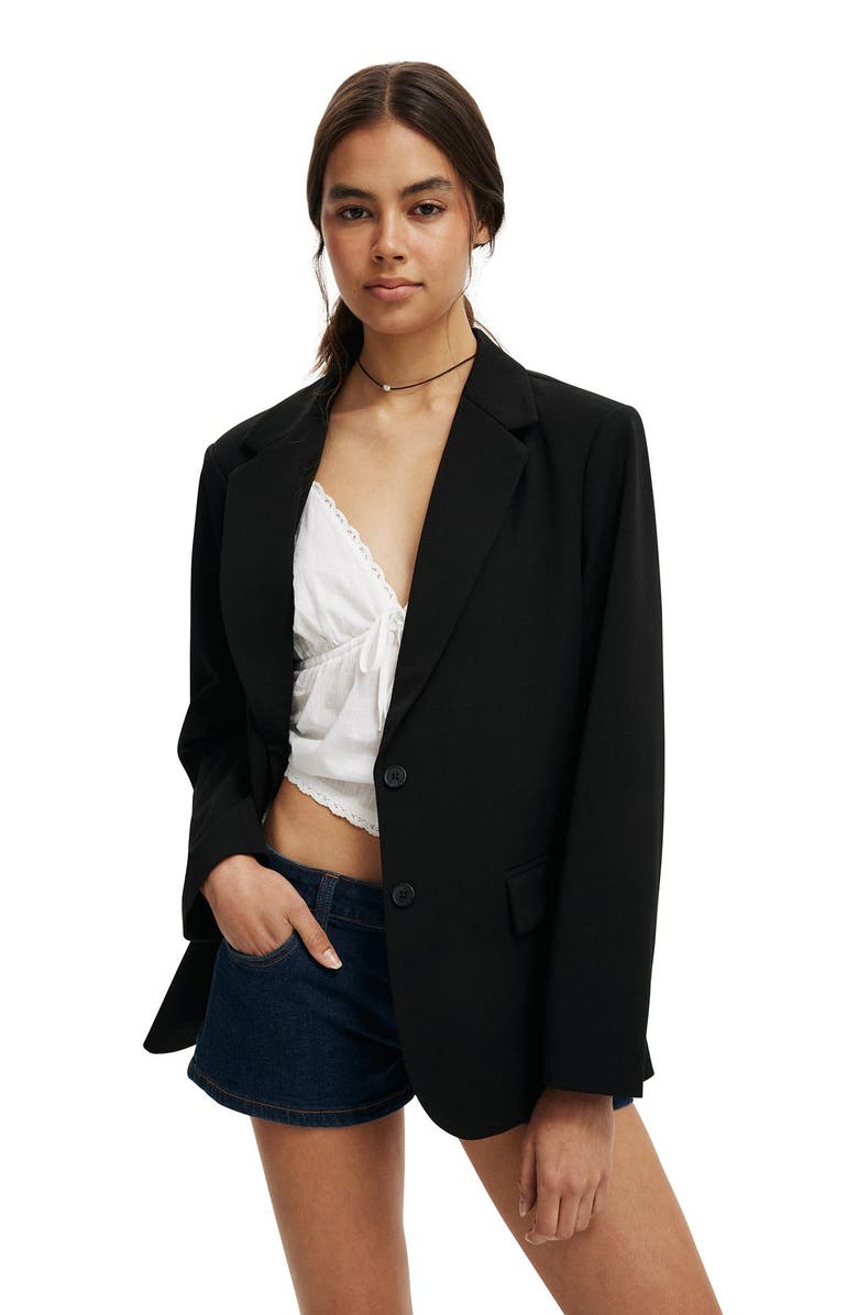 Cotton On Women's Lolita Blazer, Main, color, Black
