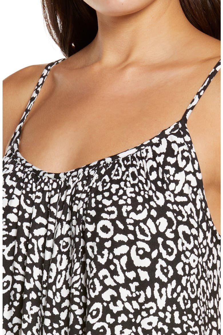 Lounge Crop Jumpsuit, Alternate, color, BLACK/ OFF WHITE