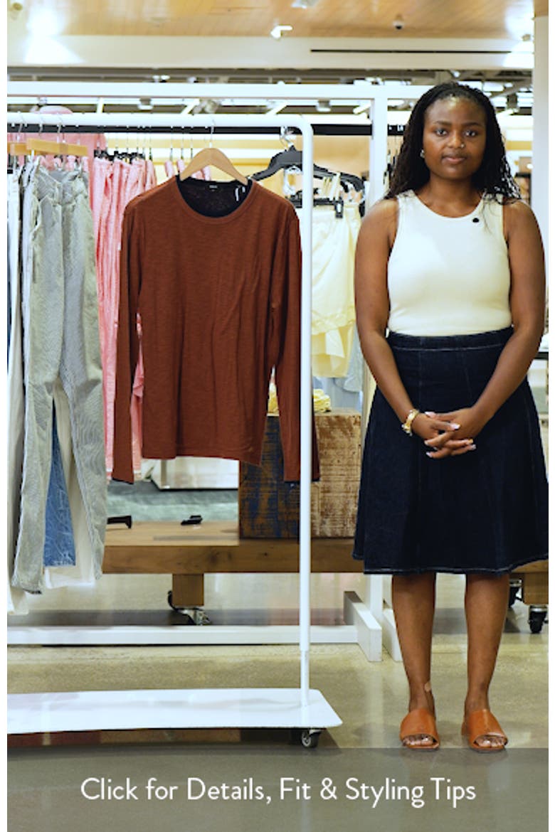 Fine Slub Layered Look Long Sleeve Pima Cotton T-Shirt video