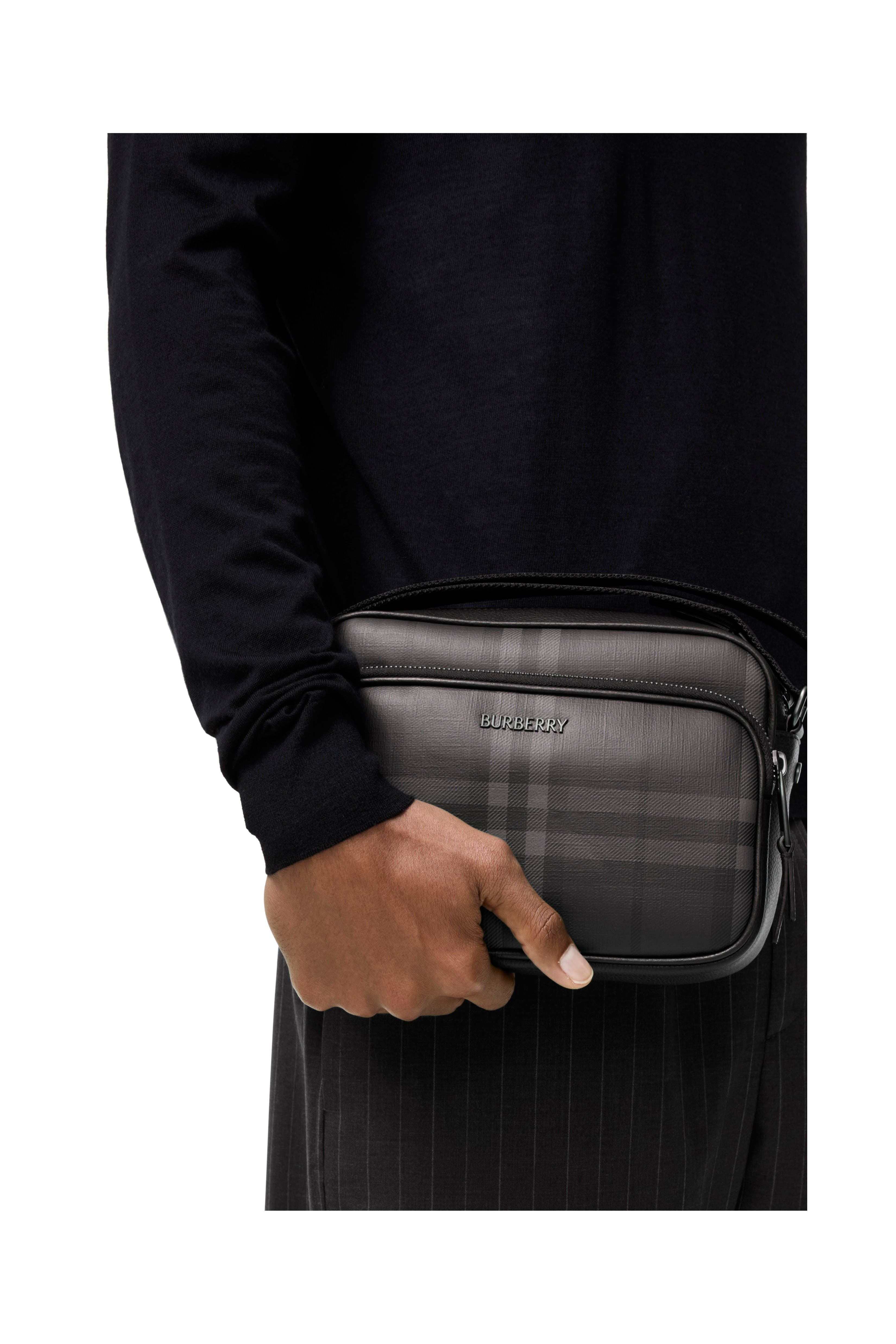 City Check Pocket Crossbody bag, Alternate, color, Iron grey