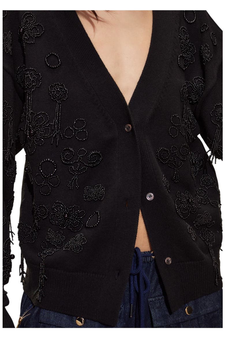 Paloma Boyfriend Cardigan, Alternate, color, Black