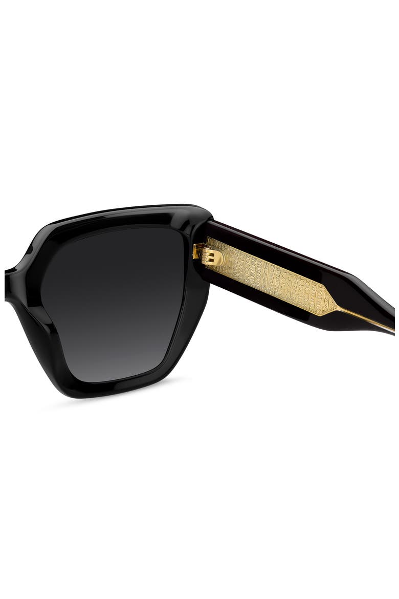 52mm Gradient Square Sunglasses, Alternate, color, BLACK/ DARK GREY