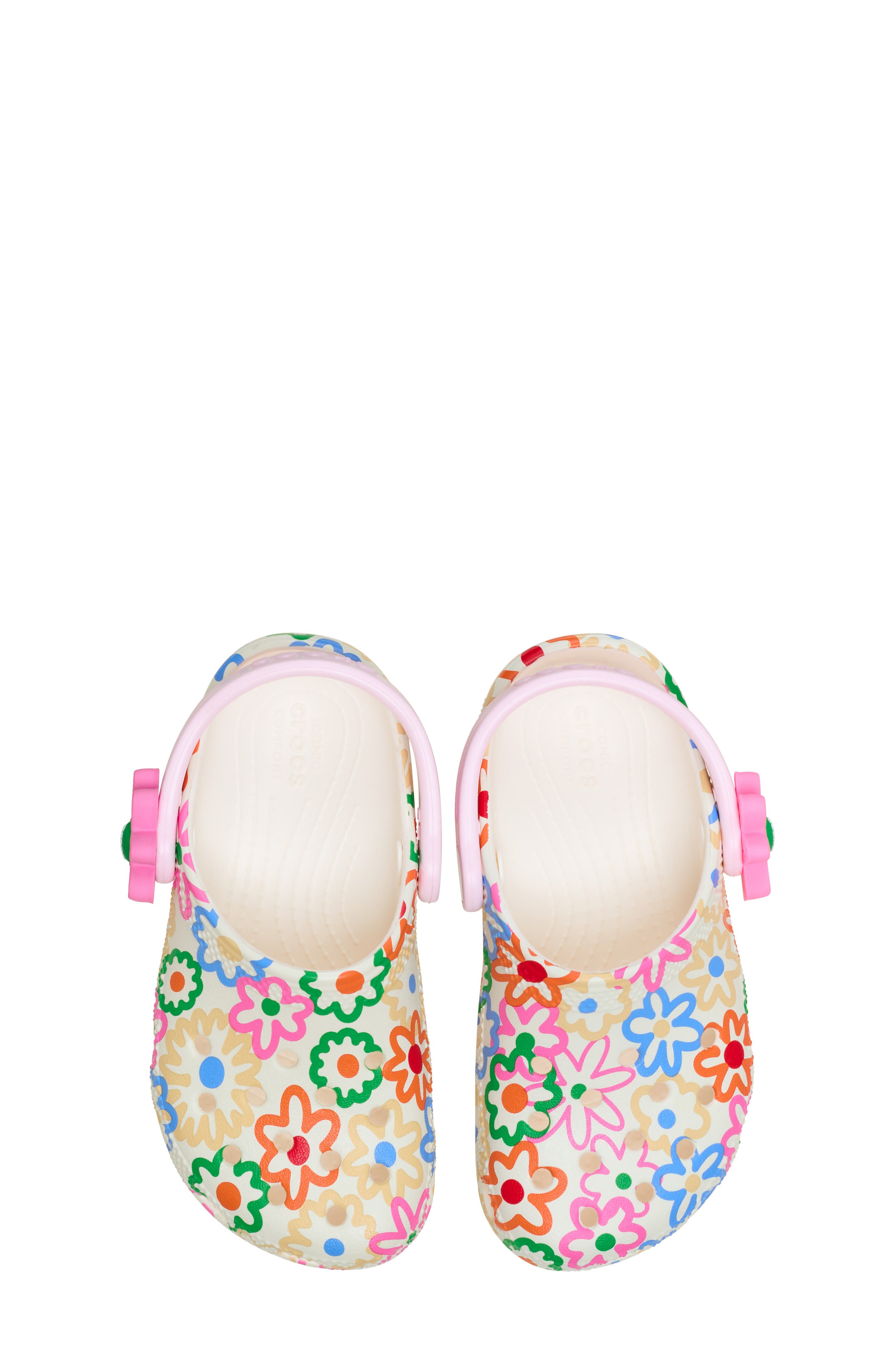 Kids' Classic Retro Flower Clog, Alternate, color, CHALK MULTI