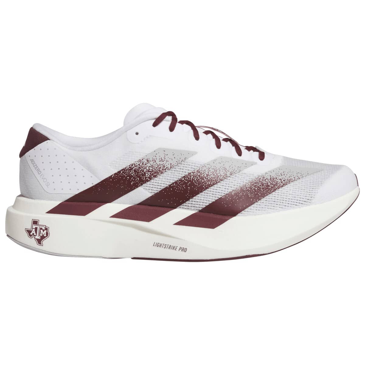 adidas Unisex adidas White Texas A&M Aggies Adizero Evolution SL Running Shoes, Alternate, color, White