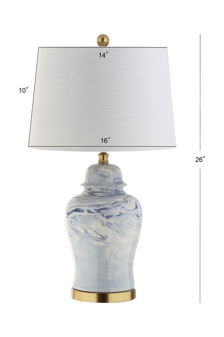 Wallace 26" Ceramic LED Table Lamp, Blue/White, Alternate, color, Blue/White