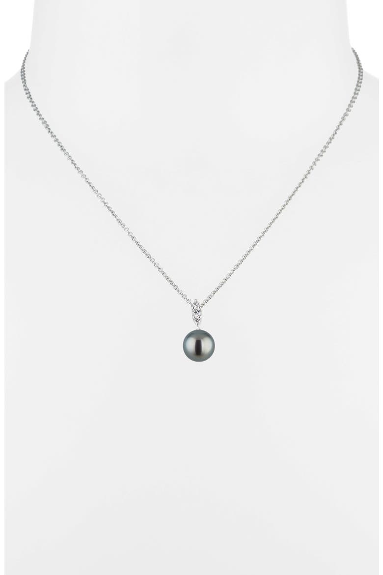Morning Dew Cultured Pearl Pendant Necklace, Alternate, color, 18K White Gold